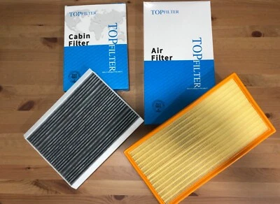 Juego de filtro de aire del motor y filtro de aire acondicionado de cabina para Mercedes Benz 447 651 090 0051 Foto 1 de 4