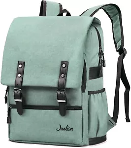 Modoker Julion Vintage Laptop Backpack Women Men, School College Rucksack GREEN - Picture 1 of 8