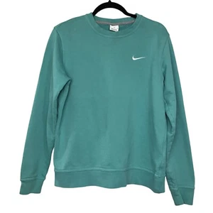 Nike Pullover Crew Neck Boy’s Size M Color Teal Long Sleeve’s 100% Cotton Solid - Picture 1 of 14