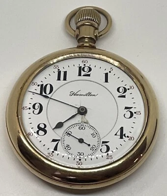 RELOJ BOLSILLO HAMILTON 992 1913 21 Joyas 16s 5 Posiciones Funciona Foto 1 de 4