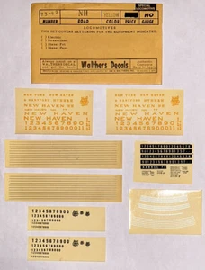 WALTHERS HO SCALE DECAL-NEW HAVEN/NH DIESEL -OR- ELECT LOCO-YELL/BLK 934-73-92Y - Picture 1 of 1