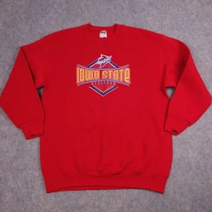 Vintage Ohio State Cyclones Sweatshirt XL Fruit Of The Loom Best Red Long Sleeve - Picture 1 of 10