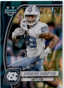 2024 Bowman Chrome University Omarion Hampton 1st Bowman Teal Lava Refractor - Picture 1 of 2