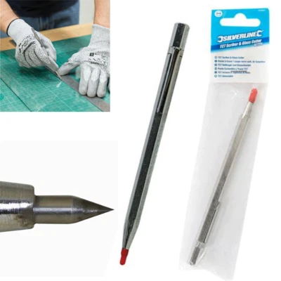 Silverline 633657 TCT Pocket Scriber & Glass Cutter 150mm / 3-4mm U82 - Image 1 of 4