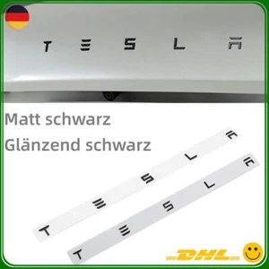 Für Tesla Model 3 Model Y Kofferraum Abzeichen Schwarz Emblem Badge Aufkleber DE - Bild 1 von 8