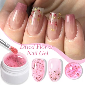 LILYCUTE Nail Art Painting Dried Flower Soak Off UV LED Gel Nail Polish Pink - Picture 1 of 25