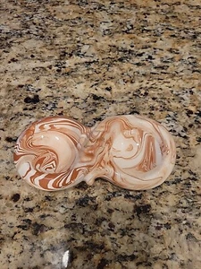 Vintage Alaska Clay Brown Swirl Mid Century Ashtray Clay/Pottery Ceramics-Dbl - Picture 1 of 5