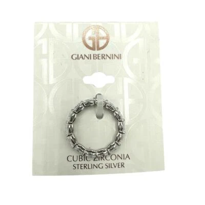 Banda de eternidad ovalada creada en laboratorio de circonitas cúbicas Giani Bernini talla 8 Foto 1 de 4