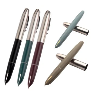 New HERO 565 Resin Fountain Pen Stainless Steel Cap Fine Nib Office WrittingHQxd - Picture 1 of 29