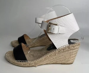 BETTYE MULLER Devon Womens Leather Espadrille Wedge Sandals SZ 39 - Picture 1 of 12