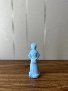 Degenhart Art Glass 5-1/4" Tall Priscilla Milk Blue Slag Figurine #1 - Picture 1 of 3