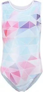 Gymnastics Leotards for Girls Sleeveless Colorful Sparkle for Kids 3-12 Years - Picture 1 of 14