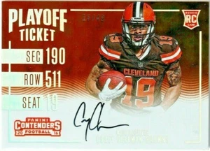 Contenders Corey Coleman 2016 automático #xx/49!!! Baylor Chiefs - Imagen 1 de 1