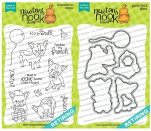 Newton's Nook Fabulous Frenchies Stamp & Fabulous Frenchues Die Sets, Retired - Bild 1 von 8
