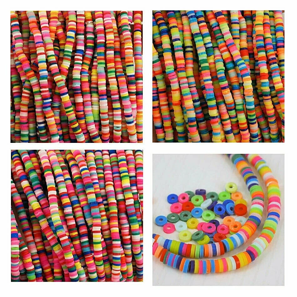 4 mm Beads, Polymer clay, Rainbow beads,  6 colours to choose from , Infill  CP4 - Image 1 of 1
