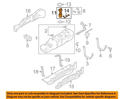 Componentes del sistema de combustible Ford OEM 11-16 F-250 Super Duty - Bomba de combustible BC3Z9H307D Foto 1 de 2