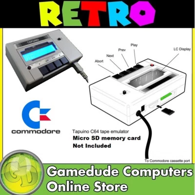 Tapuino V2 Commodore 64 / 128 and VIC-20 datassette emulator BLACK -[F03] - Bild 1 von 3