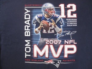 Camiseta Reebok New England Patriots 2007 Tom Brady Hombres 2XL Azul MVP NFL - Imagen 1 de 9