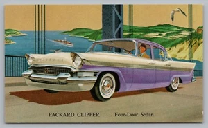 Postcard 1957 Packard Clipper Four-Door Sedan Advertisement Unposted - Picture 1 of 2