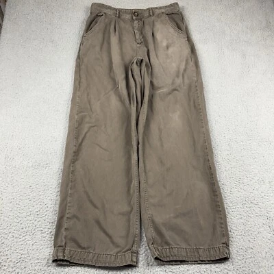 Free People Pants Womens 10 30x30 Brown Loose Fit Baggy Chino - Image 1 of 4