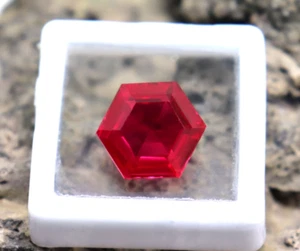 Excellent Cut & Quality Ruby Stone Red Ruby Loose Stone Natural Ruby Hexagon Cut - Imagen 1 de 8