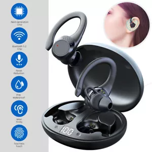 Bluetooth 5.2 Kopfhörer In Ear Ohrbügel Kabellos TWS Sportkopfhörer mit Mikrofon - Bild 1 von 18