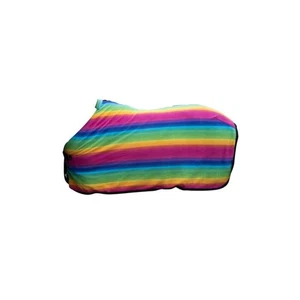 Abschwitzdecke Shetty Regenbogen Fleece Neu 95cm HKM - Bild 1 von 3
