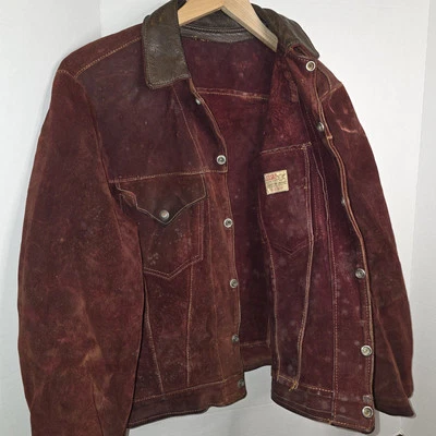 Ultra-Rare 1950s Levi’s Suede Trucker Jacket - Big E, Vintage Grail, Size M/L - Image 1 of 4