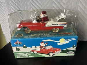 Vintage Gearbox Diecast Santa Christmas Amoco Car Chevy Bel Air READ Coin Bank - Picture 1 of 14