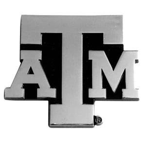 Texas A&M Aggies Premium Solid Metal Chrome Plated Auto Emblem ATM Logo SLS - Picture 1 of 1