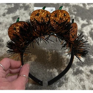 Claire's Halloween Glitzer Kürbis Stirnband (Neu mit Etikett) - Bild 1 von 2