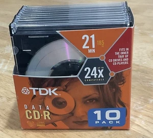 TDK Data CD-R Mini Disc ~ 10 Pack ~ 21 Min Digital Cameras & MP3 Computer Writer - Afbeelding 1 van 4