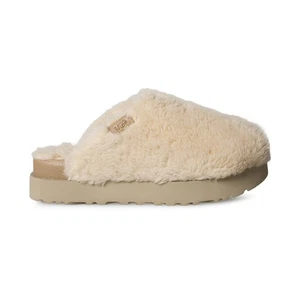 UGG FUZZ SUGAR SLIDE PANTOFOLE DA DONNA IN LANA PELLICCIA SINTETICA NATURALE TAGLIA US 9/UK 7 NUOVE - Foto 1 di 5