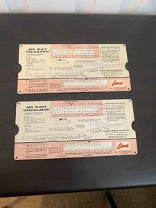 2 Vintage 1974 Lima Air Duct Calculator - Picture 1 of 5