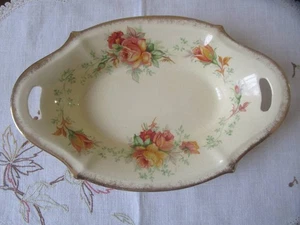BEAUTIFUL A J WILKINSON ROYAL STAFFORDSHIRE POTTERY FLORAL DANCE SERVING DISH - Picture 1 of 9