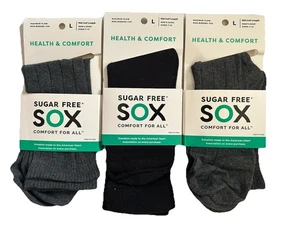 Calze metà polpaccio senza zucchero Sox salute e comfort non vincolanti diabetico uomo 7-12 - Foto 1 di 2