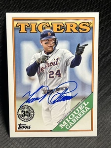 2023 TOPPS MIGUEL CABRERA 1988 35TH ANNIVERSARY ON CARD AUTO DETROIT TIGERS - Picture 1 of 4
