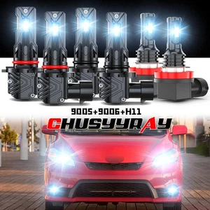 For Toyota Matrix 2009-2012 2013 6x LED Headlight + Fog Lights Bulbs Combo Kit - Picture 1 of 18