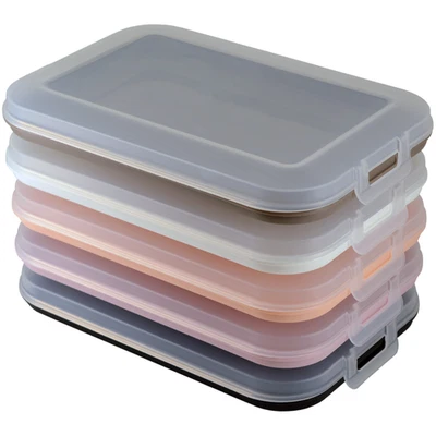 5er Set Frischhaltedose Aufbewahrungsbox Stapelbox Wurst Käse Vorrat bunt - Bild 1 von 4