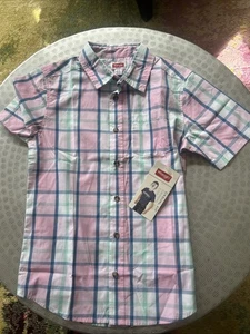 Camicia Wrangler ragazzo 10-12 bellissima manica corta casual fit multicolore a quadri nuova con etichetta - Foto 1 di 8