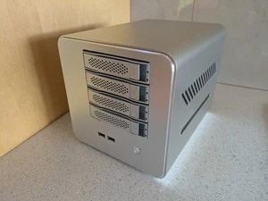 Mini ITX NAS Microserver DIY Enclosure Case Proxmox Server 4-Bay Silver - Picture 1 of 4