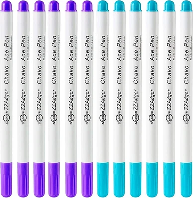 12 Pcs Disappearing Ink Pen Water Soluble Pens Fabric Markers Pens for Sewing Ar - Image 1 of 4