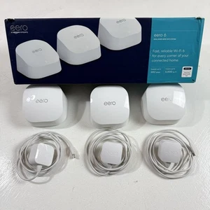 Eero 6 Wireless WiFi Mesh System - 3 Pack 1 Router & 2 Extenders Model N010001 - Picture 1 of 11