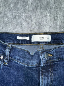 MNG Sienna Mid Rise Bootcut Leg Blue Jeans Frayed Hem Size 20 - Picture 1 of 7