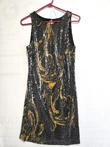 ALBERTO MAKALI GUNMETAL/GOLD PAILLETTENKLEID IN SMALL - Bild 1 von 2