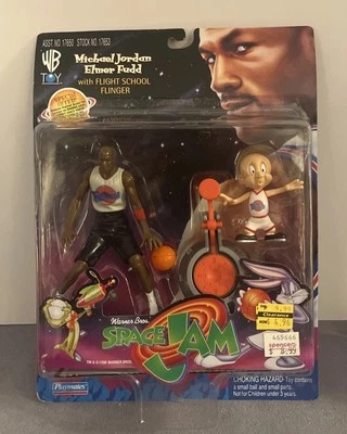 Space Jam 1996 Michael Jordan Elmer Fudd con Escuela de Vuelo Flinger Playmates Nuevo con Etiquetas Foto 1 de 4
