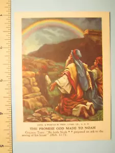Antique: Picture Talks for Little Ones, "By faith Noah" Union Gospel Press, 1937 - Picture 1 of 2