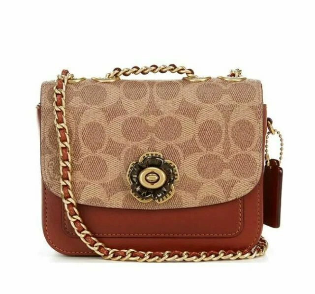 Coach Madison Coated Canvas Shoulder Bag - Tan Rust