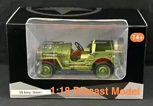 Americian Diorama US ARMY Jeep - Green - 1/18 Scale - NIB - Picture 1 of 11