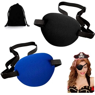 Medizinische Augenklappe Augenverband Pirat Cosplay Links Rechts 2er Set - Bild 1 von 2